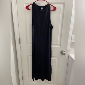 Old Navy Black Ribbed Maxi Dress